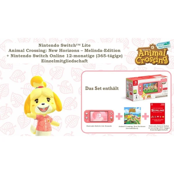 Nintendo Switch Lite - Animal Crossing: New Horizons – Melinda-Edition, Spielkonsole – Bild 4
